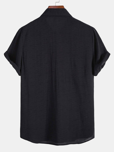 Cotton Blend Lapel Shirts #This item will shrink after washing, so we highly recommend choosing one size up#