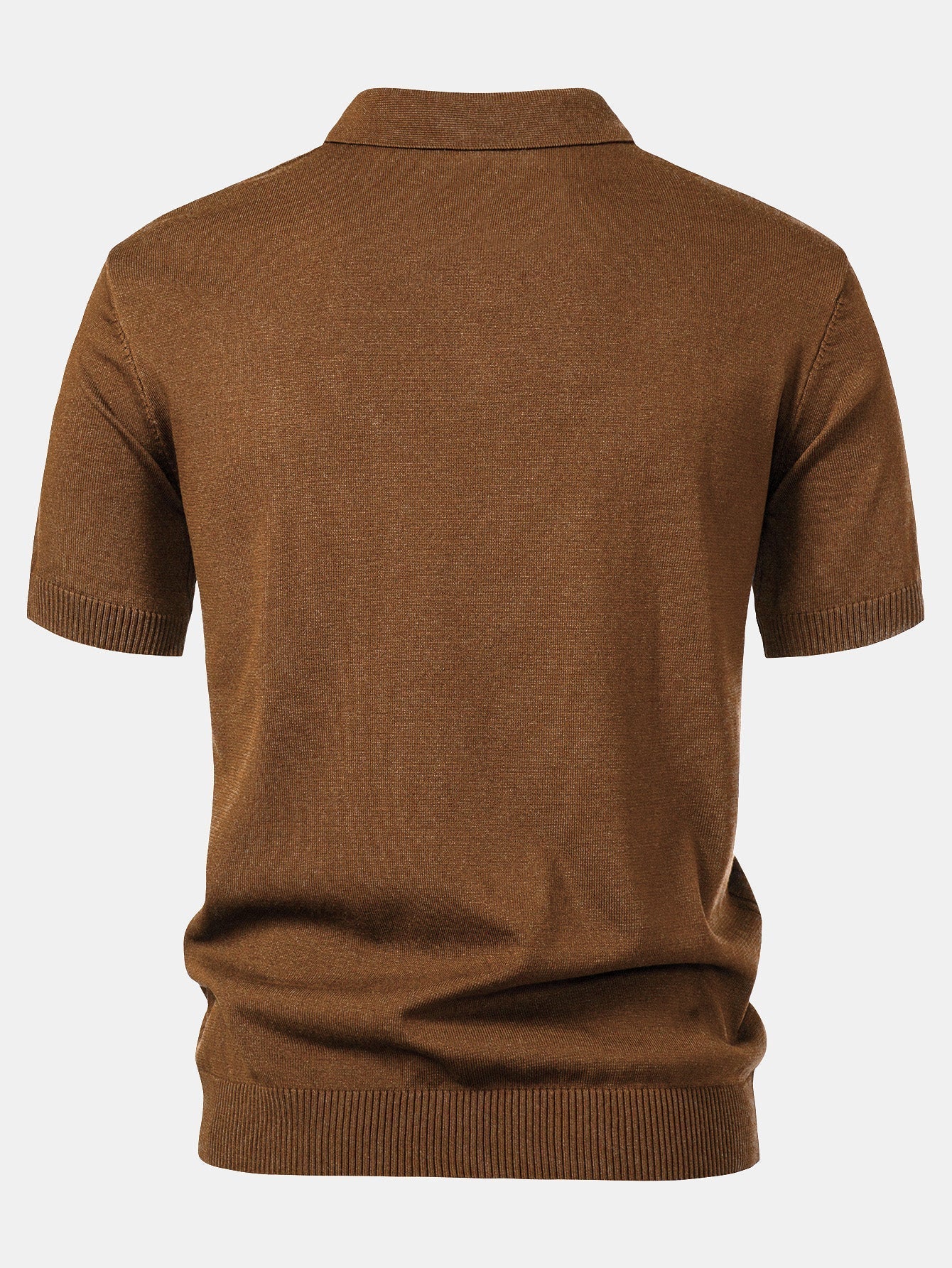 Stripe Knit Polo Shirt