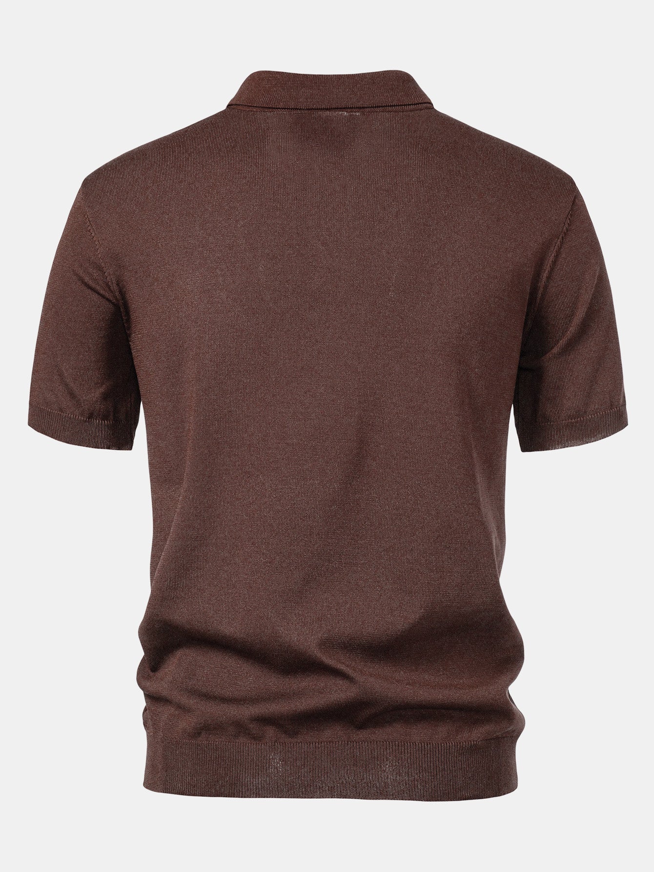 Stripe Jacquard Knit Polo Shirt