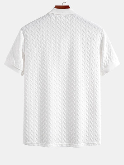 Geometric Jacquard Polo