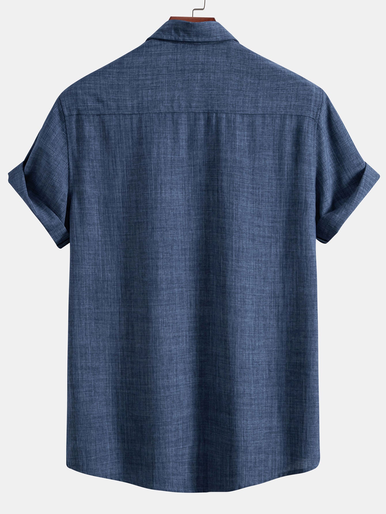 Textured Button Up Shirt With Two Pockets