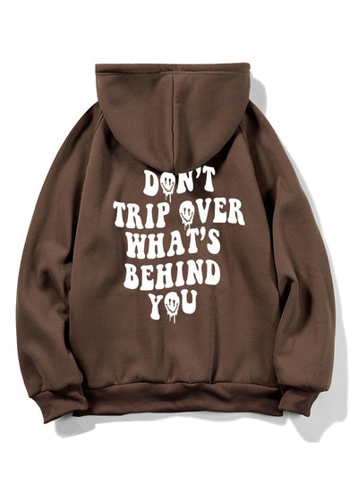 Slogan Back Print Hoodie