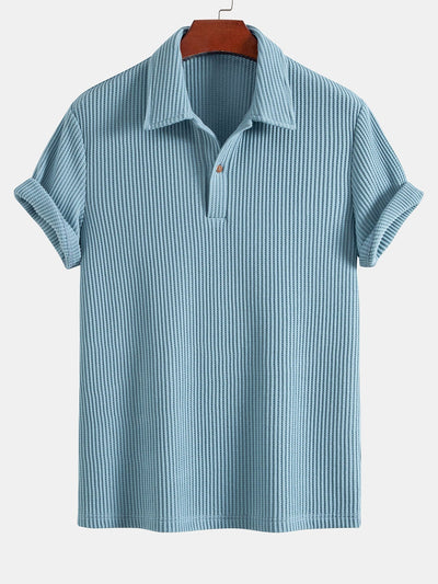 Short Sleeved Waffle Polo