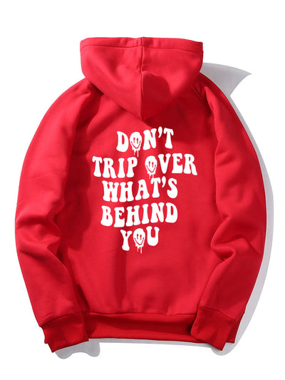 Slogan Back Print Hoodie