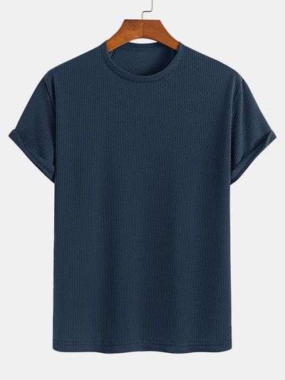 Solid Textured T-Shirt