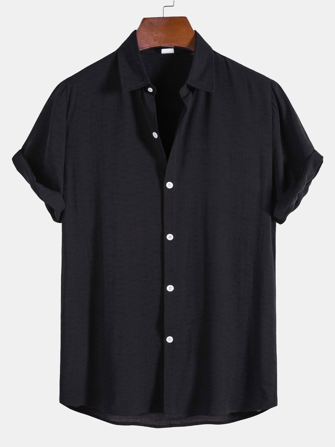 Cotton Blend Lapel Shirts #This item will shrink after washing, so we highly recommend choosing one size up#