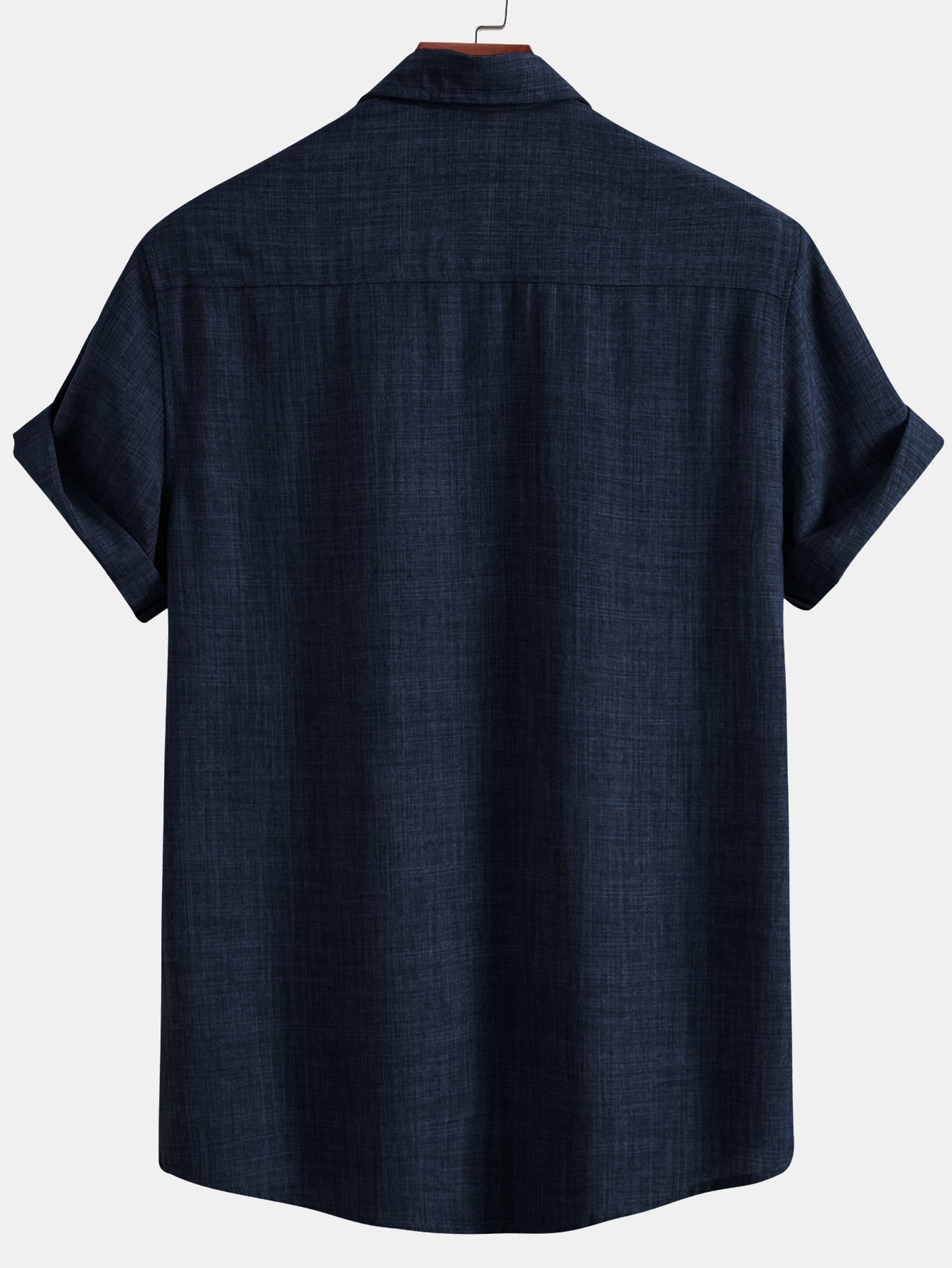 Textured Button Up Shirt With Two Pockets