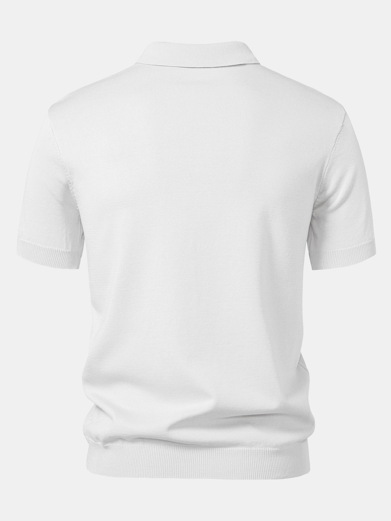 Stripe Jacquard Knit Polo Shirt