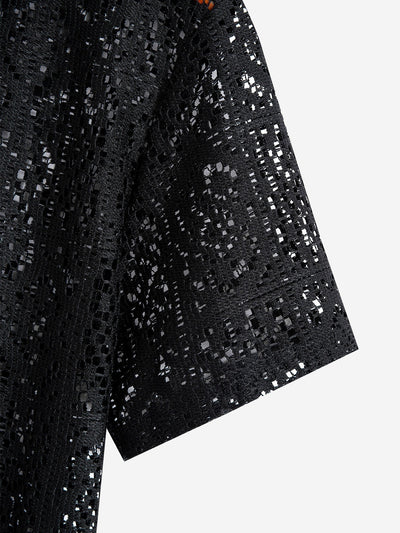 Floral Lace Cuban Shirt