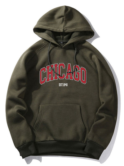Chicago Letter Print Hoodie
