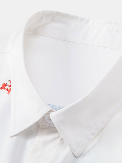 Oriental Ink Painting Button Up Shirt