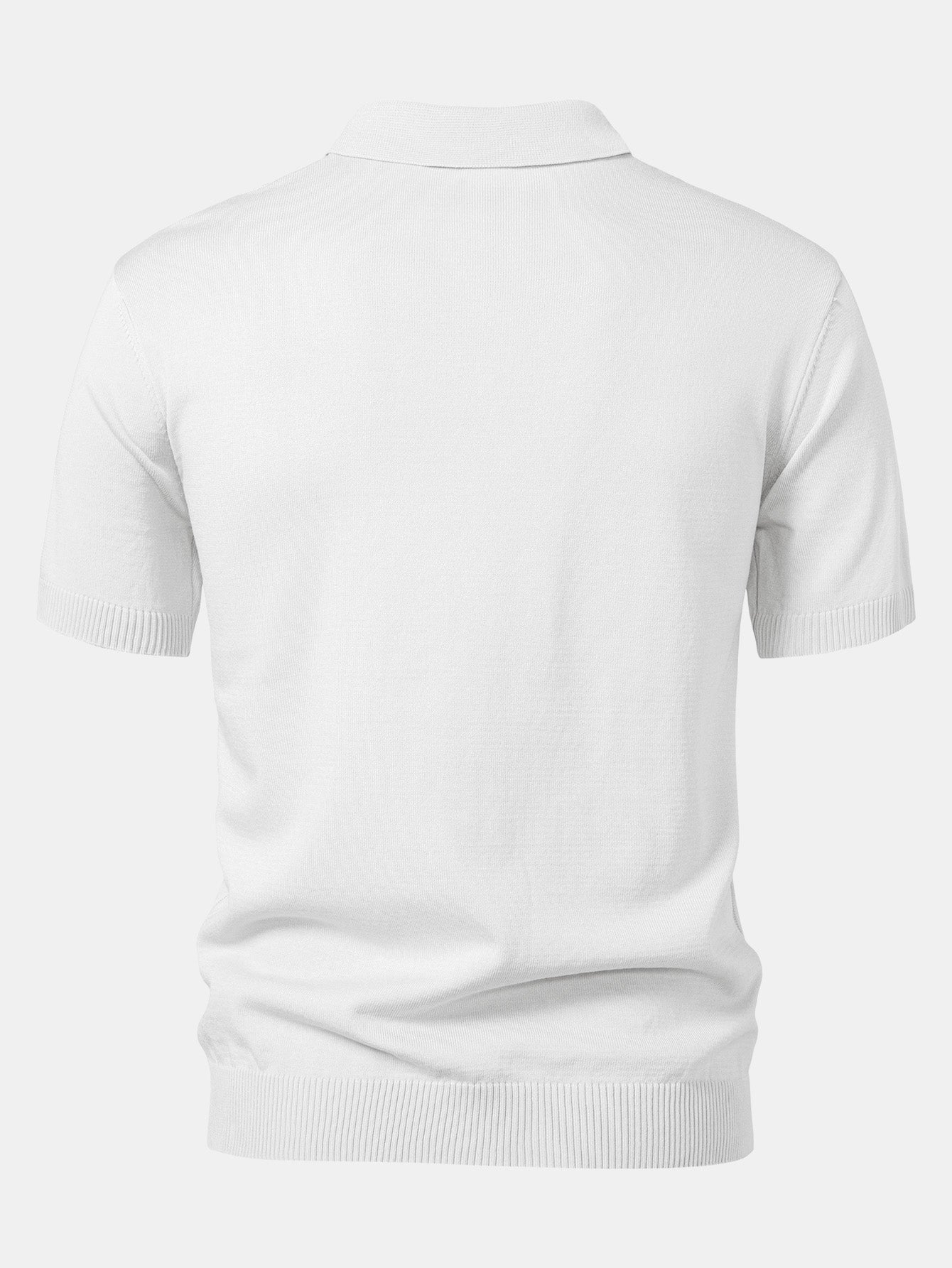 Stripe Knit Polo Shirt
