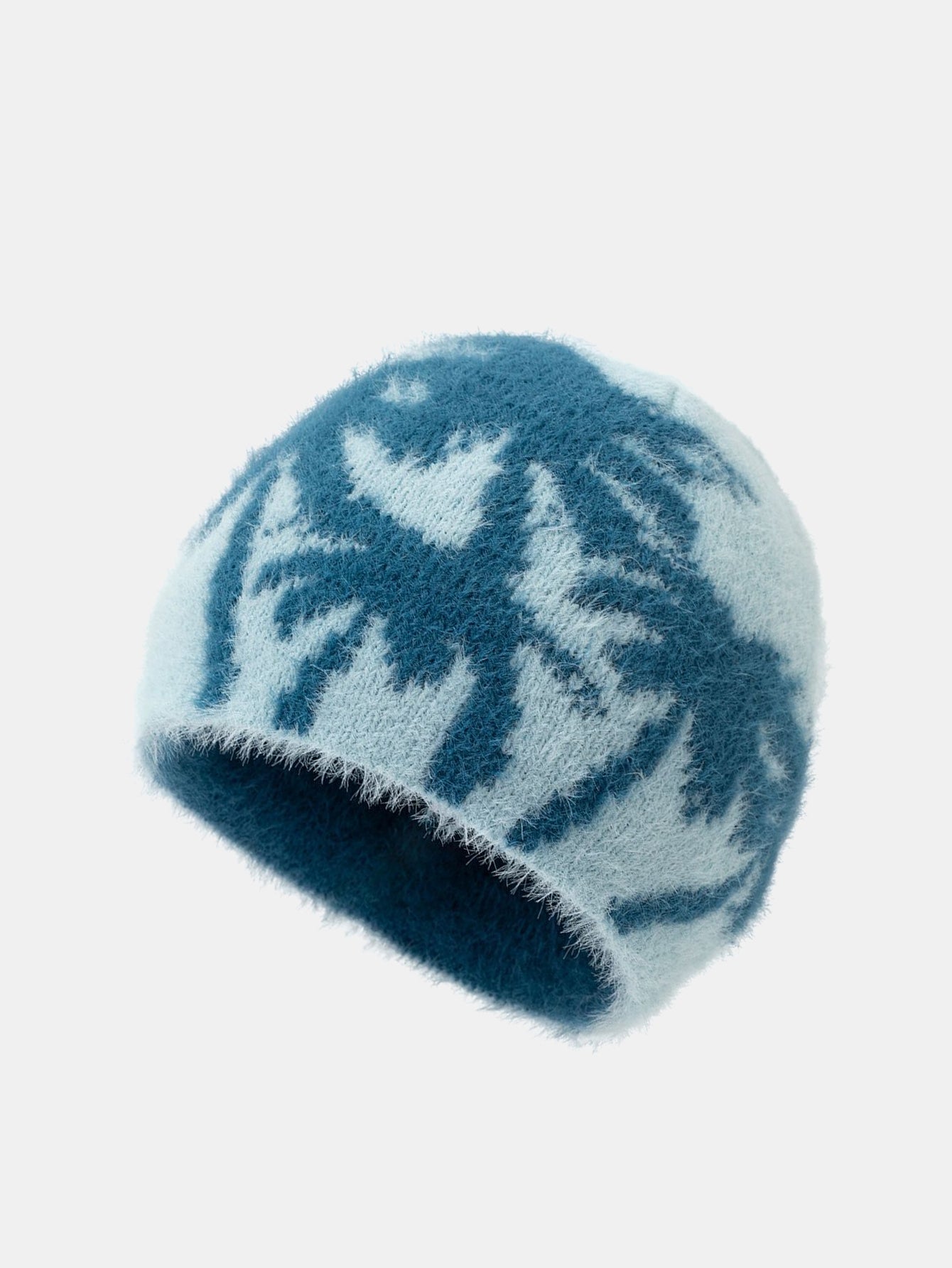 Coconut Pattern Plush Warm Knit Beanie Hat