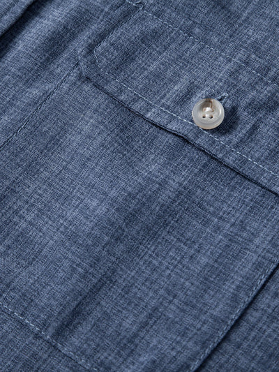 Textured Button Up Shirt With Two Pockets