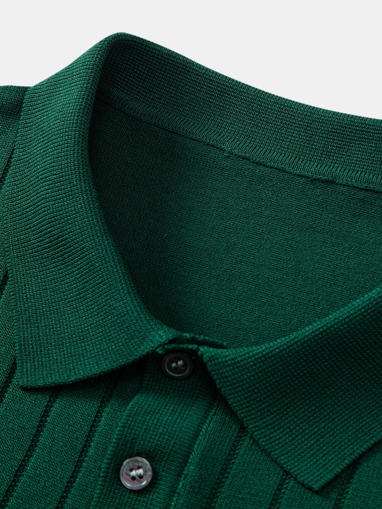 Stripe Knit Polo Shirt