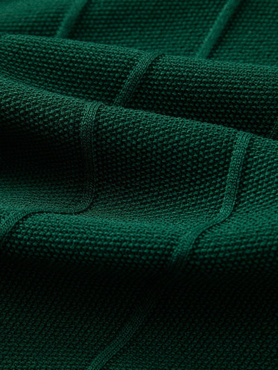 Stripe Jacquard Knit Polo Shirt