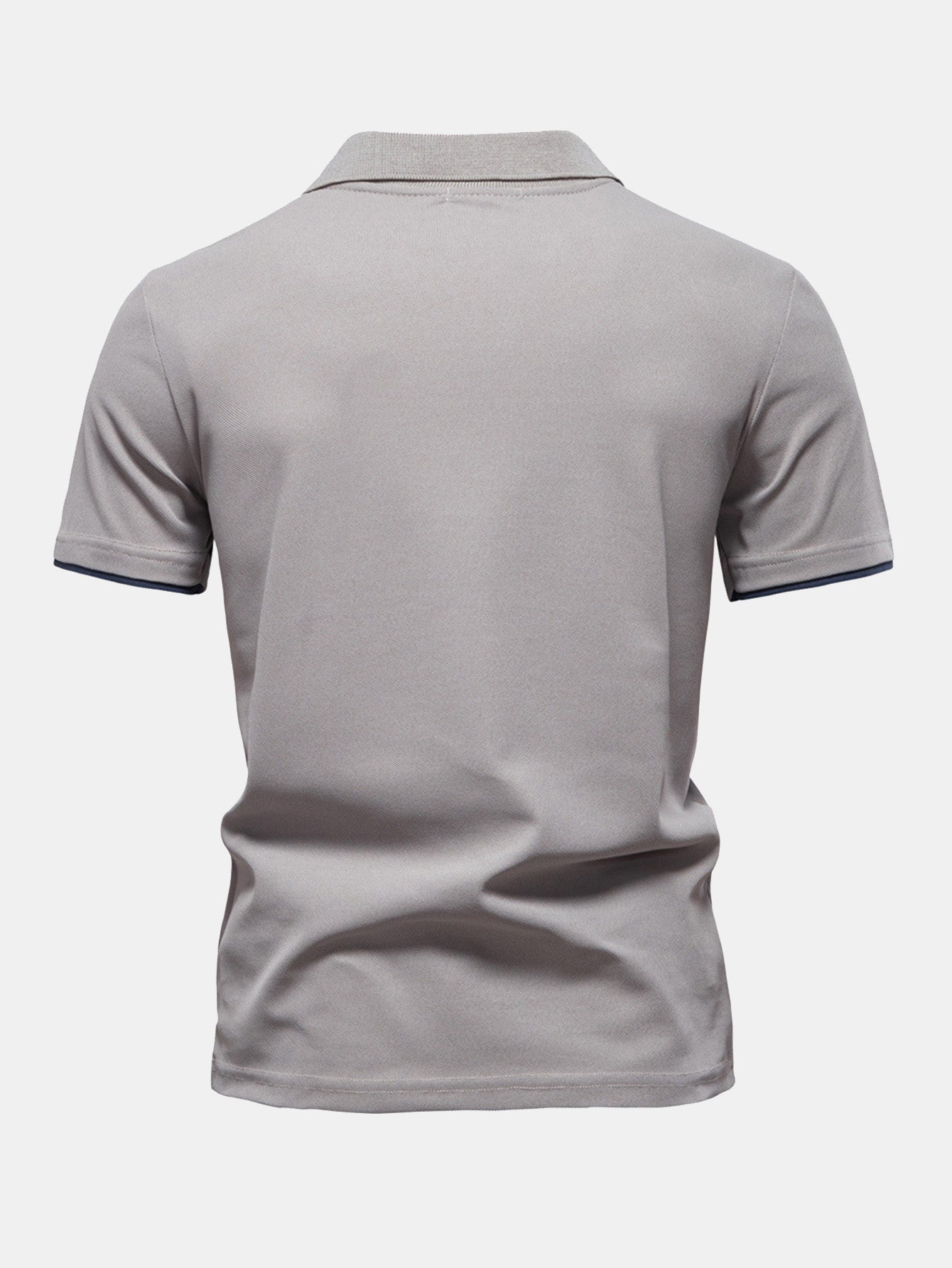 Contrast Pique V Neck Polo Shirt