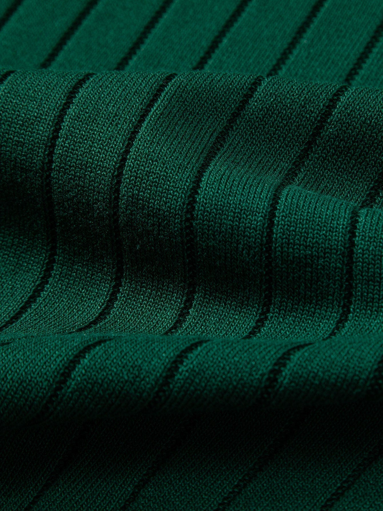 Stripe Knit Polo Shirt