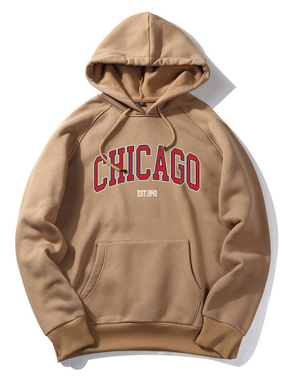 Chicago Letter Print Hoodie