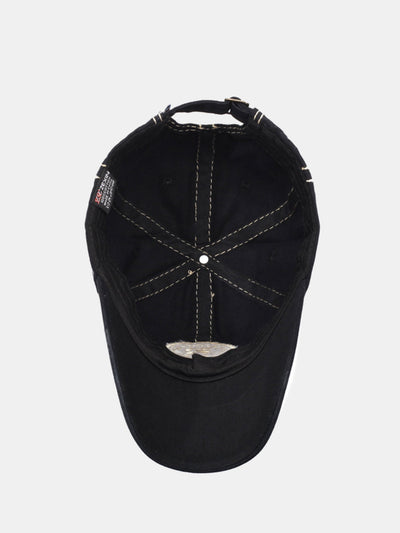 Slogan Patch Embroidery Washed Baseball Cap