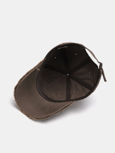 Slogan Embroidery Washed Baseball Cap