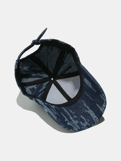 Vintage Distressed Denim Baseball Cap