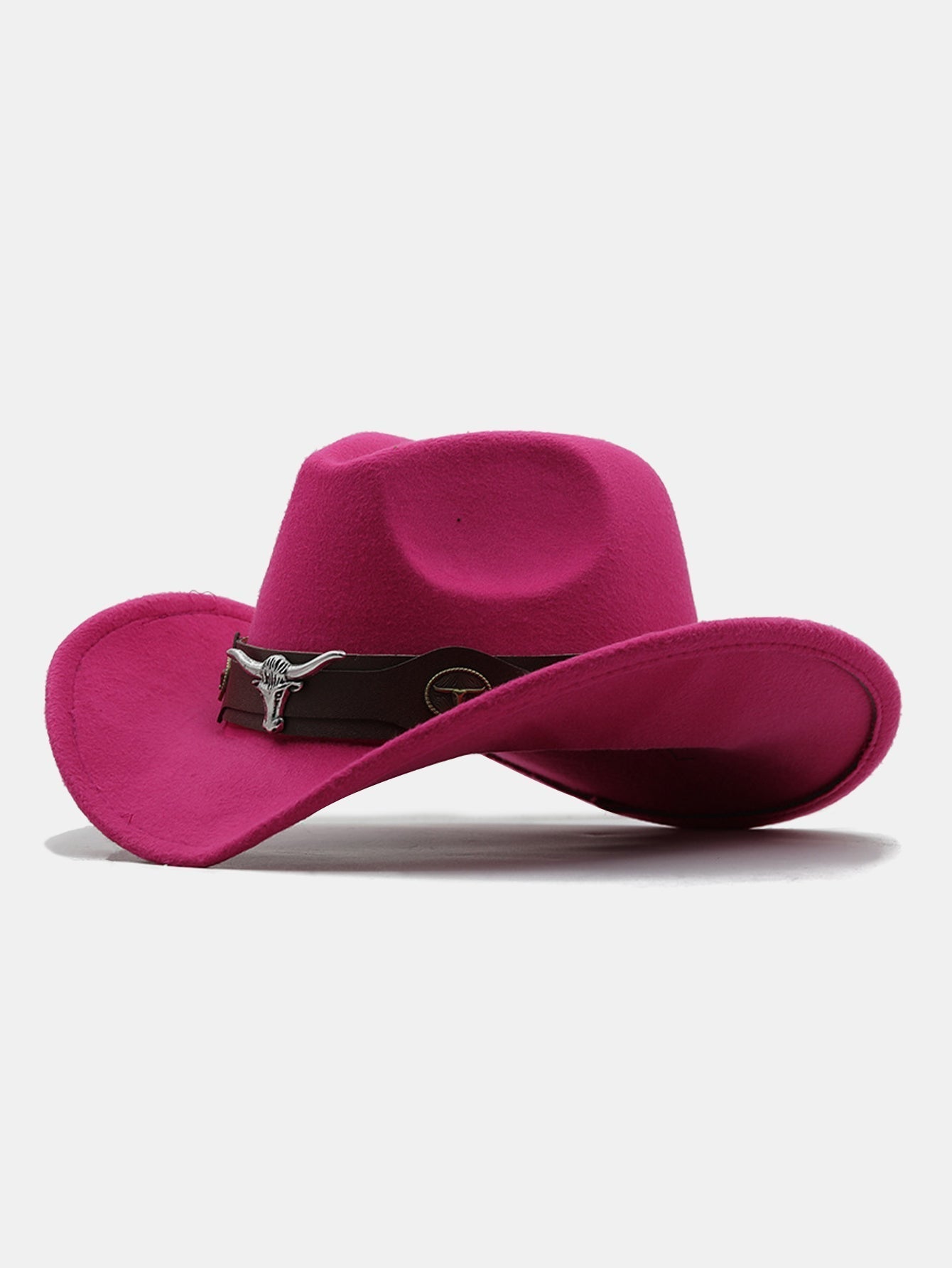 Bull Adorned Bohemian Felt Cowboy Hat