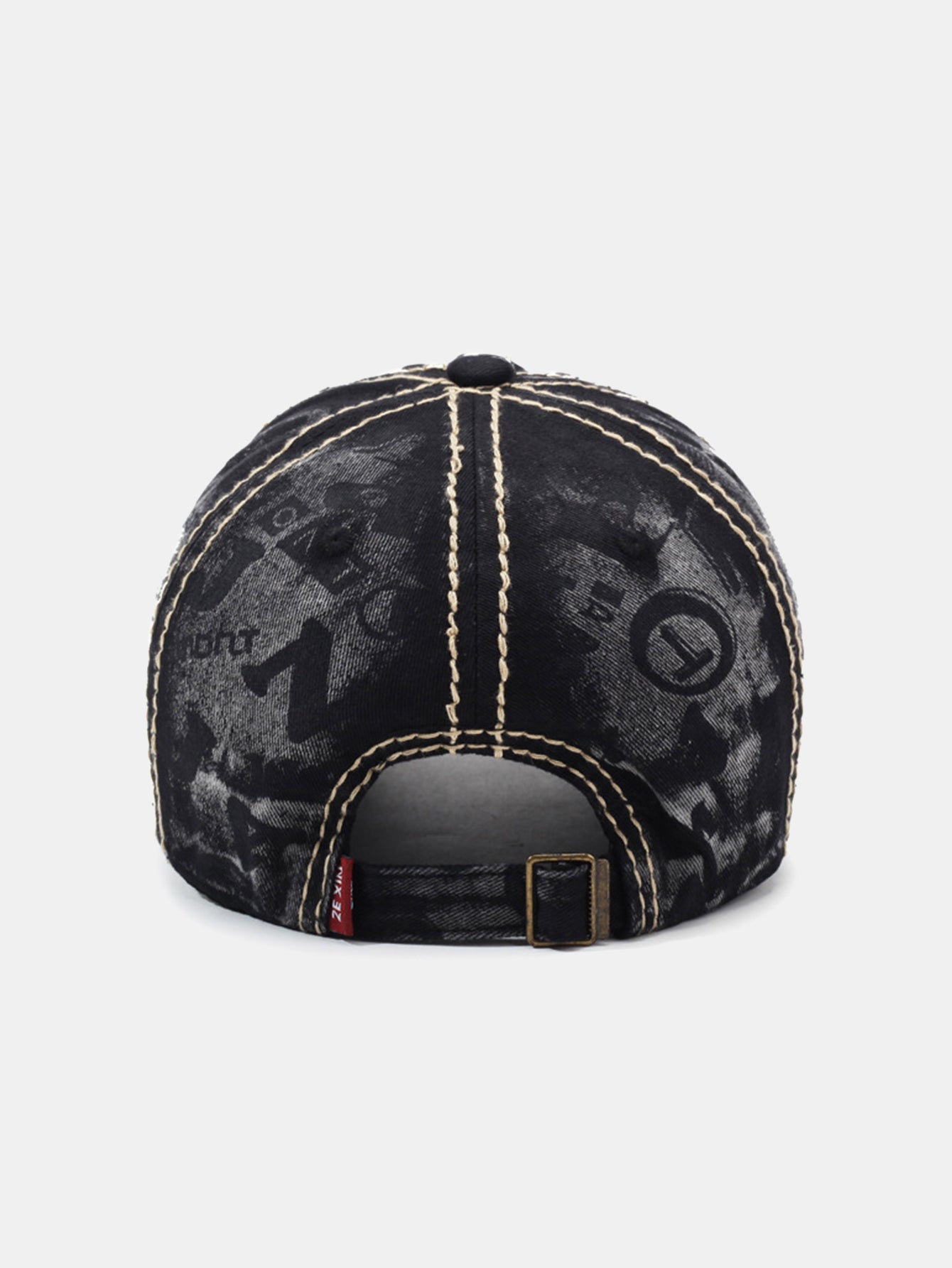 Slogan Patch Embroidery Washed Baseball Cap