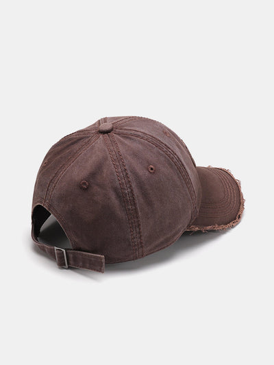 Slogan Embroidery Washed Baseball Cap