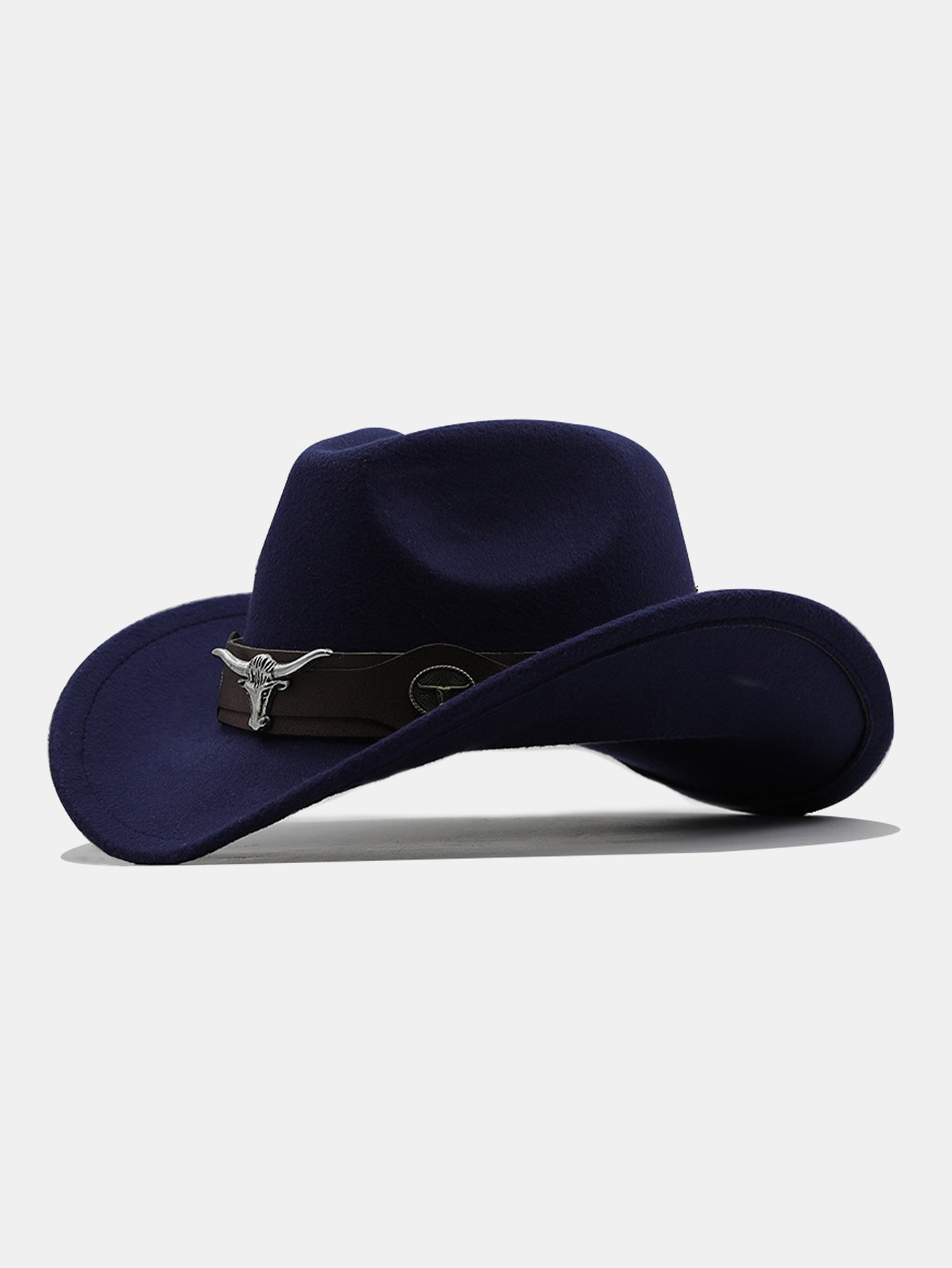 Bull Adorned Bohemian Felt Cowboy Hat