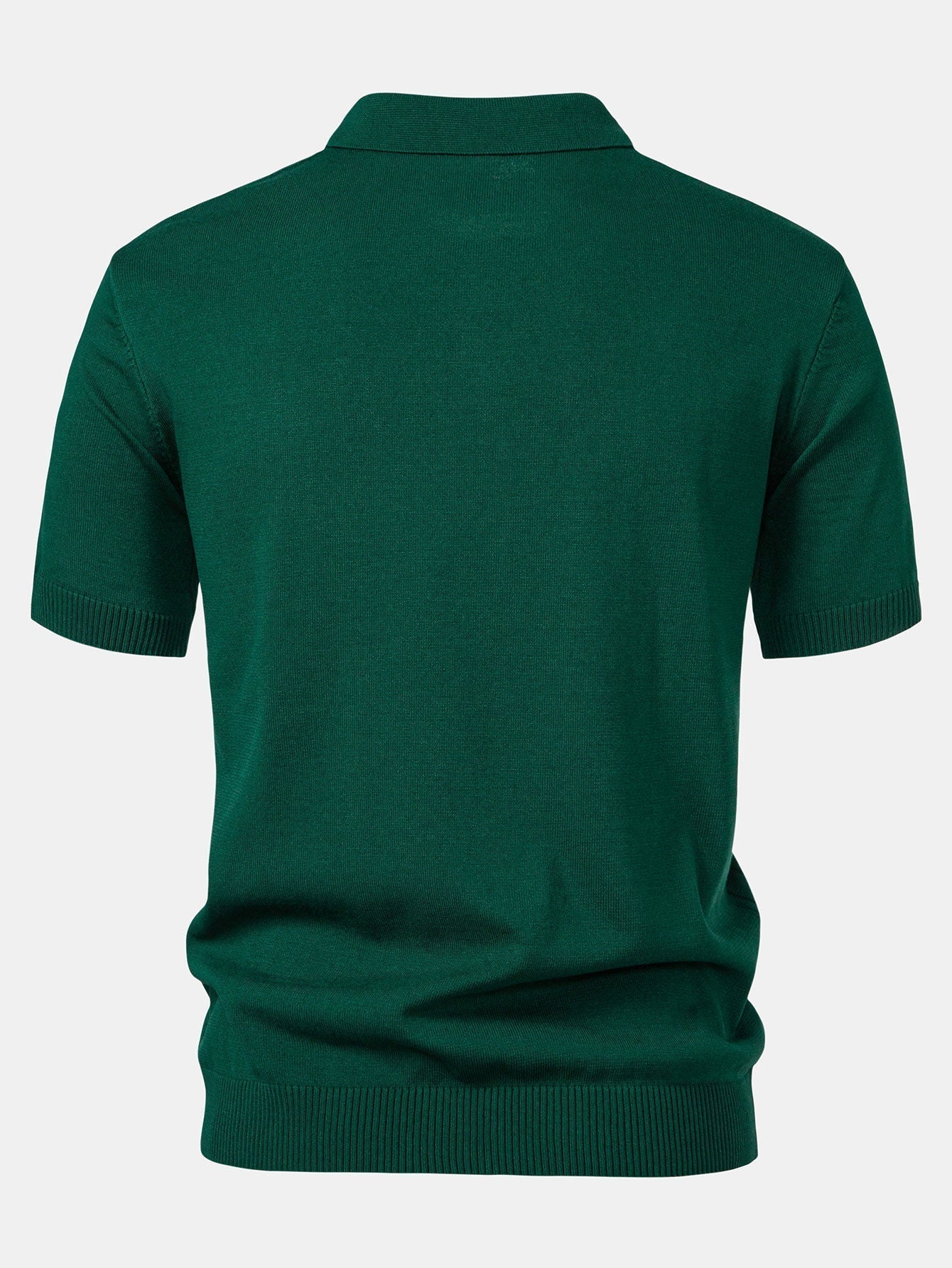 Stripe Jacquard Knit Polo Shirt