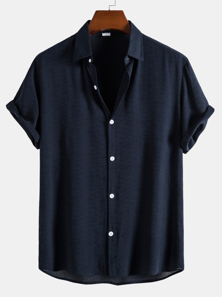 Cotton Blend Lapel Shirts #This item will shrink after washing, so we highly recommend choosing one size up#