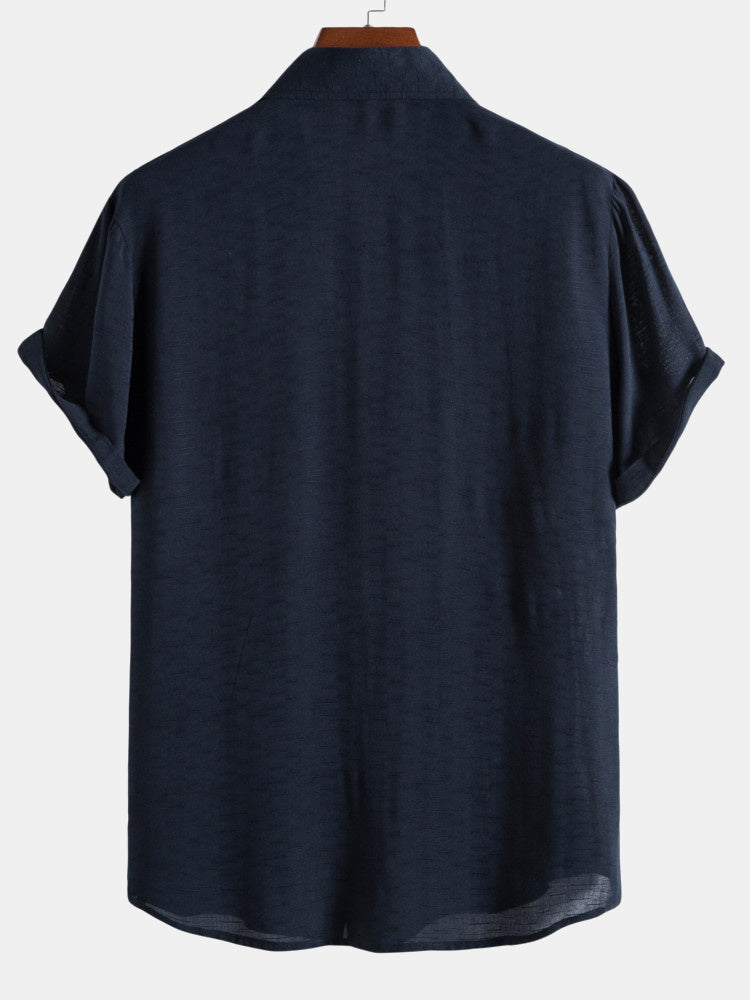 Cotton Blend Lapel Shirts #This item will shrink after washing, so we highly recommend choosing one size up#