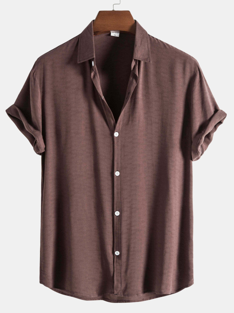 Cotton Blend Lapel Shirts #This item will shrink after washing, so we highly recommend choosing one size up#