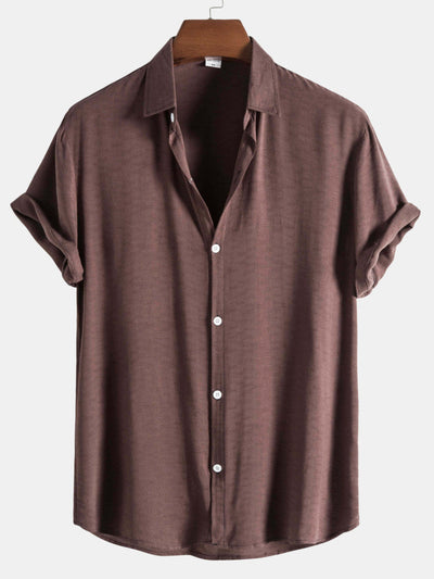 Cotton Blend Lapel Shirts #This item will shrink after washing, so we highly recommend choosing one size up#