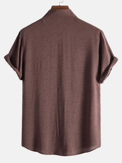 Cotton Blend Lapel Shirts #This item will shrink after washing, so we highly recommend choosing one size up#