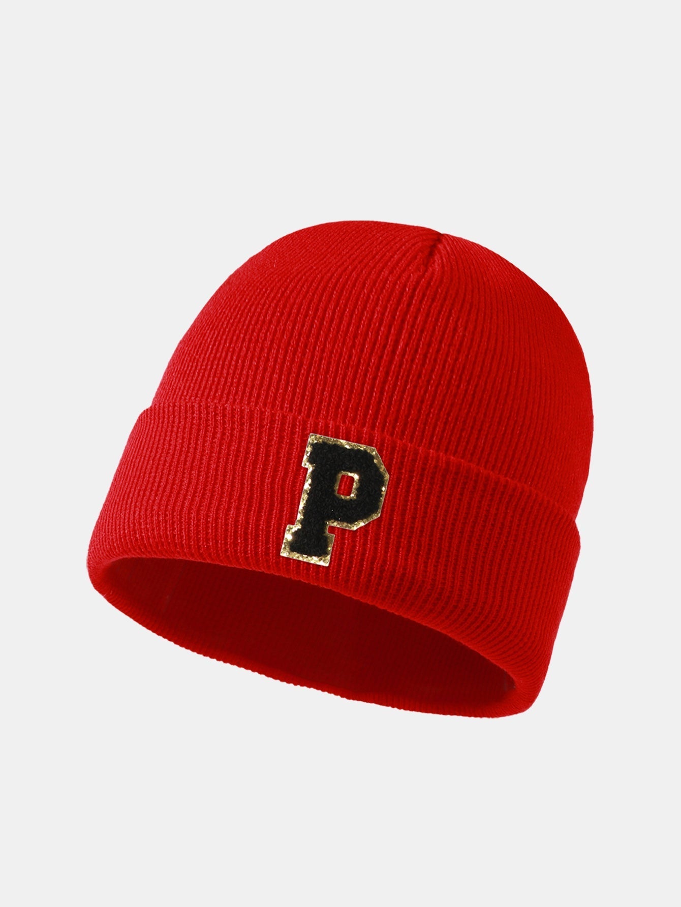 1pc Letter  A-Z Warm Knit Beanie Hat