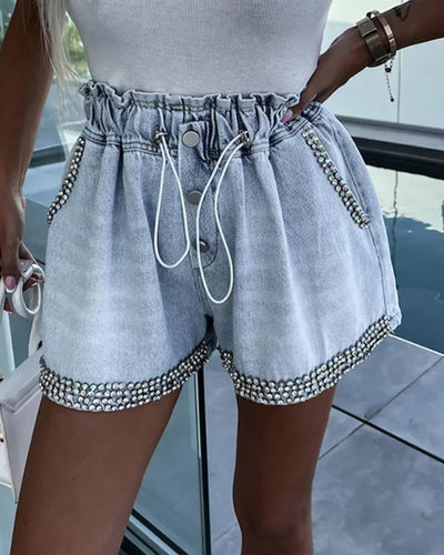 Gusiano Rhinestone Shorts