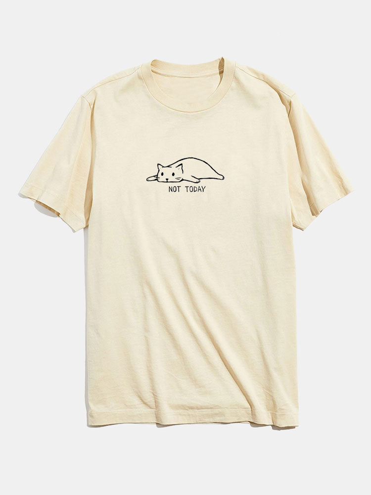Lazy Cat Funny Graphic Cotton T-shirts