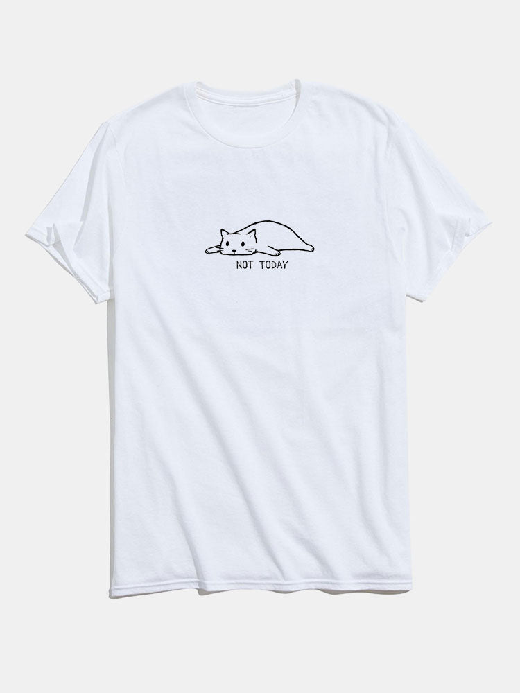 Lazy Cat Funny Graphic Cotton T-shirts