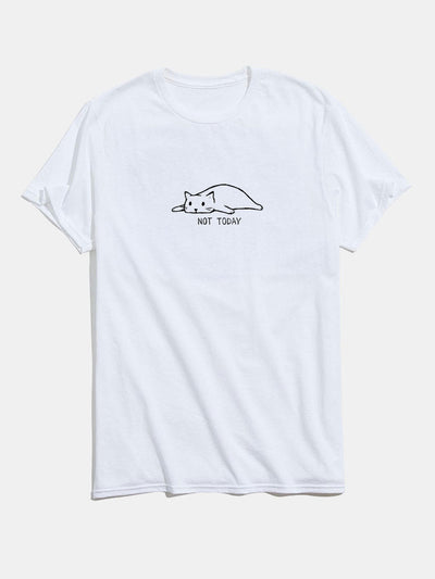 Lazy Cat Funny Graphic Cotton T-shirts