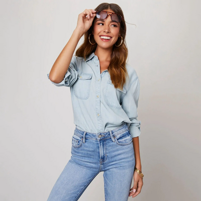 MUSE DENIM BUTTON-UP