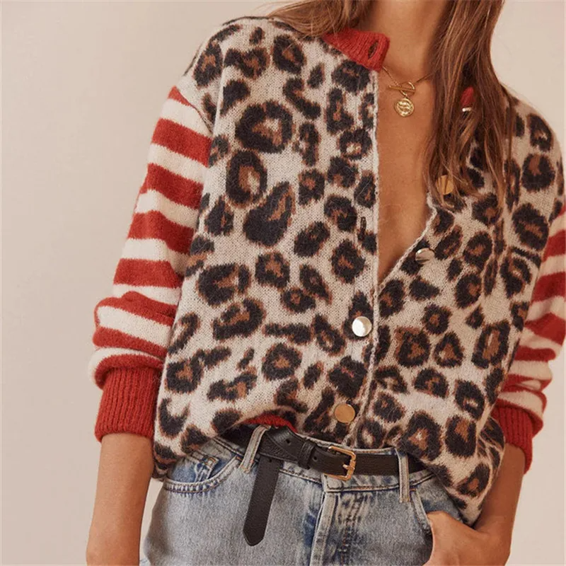 REBEL LEOPARD KNIT CARDIGAN