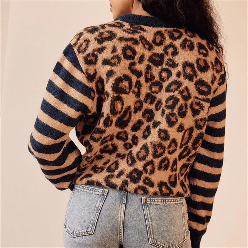 REBEL LEOPARD KNIT CARDIGAN