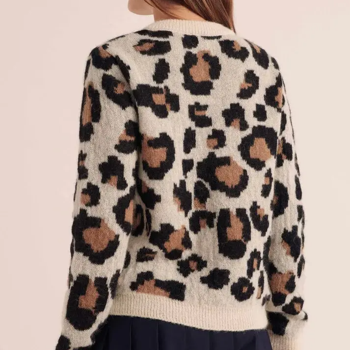 REBEL LEOPARD KNIT CARDIGAN