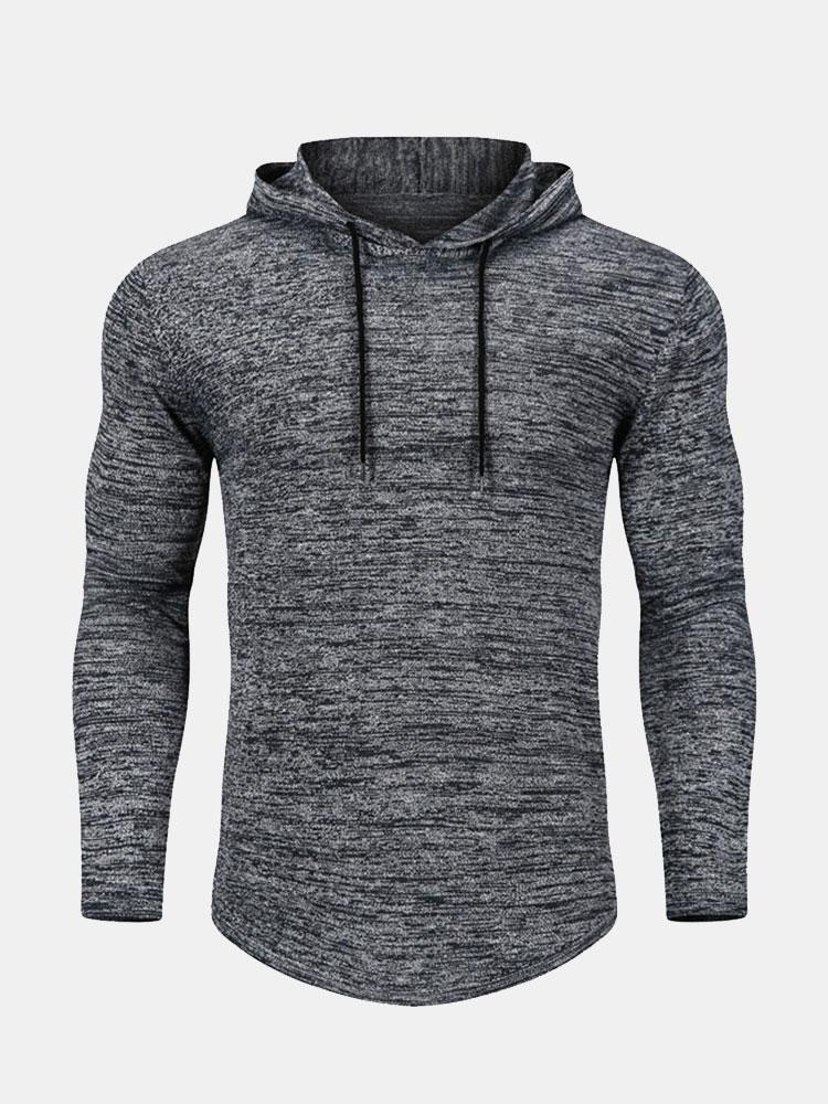 Slim Fit Knit Hooded Sweater