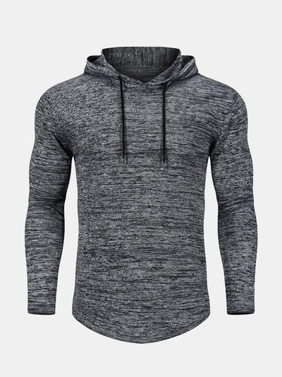 Slim Fit Knit Hooded Sweater