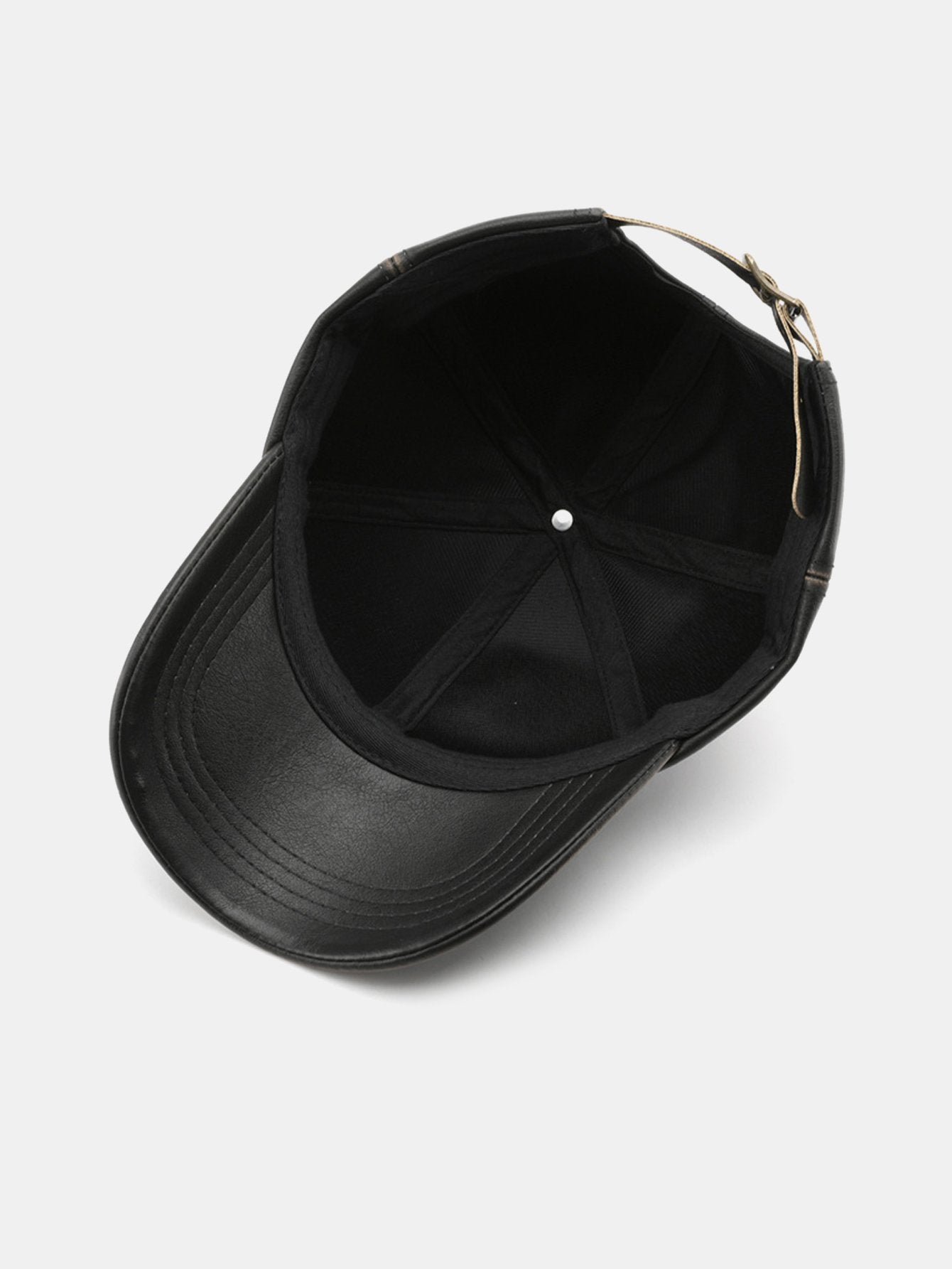 Vintage PU Leather Distressed Baseball Cap
