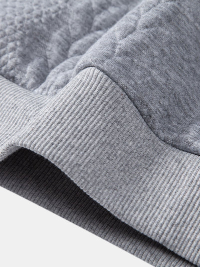 Relax Fit Wheat Jacquard Hoodie