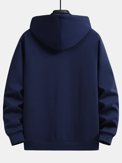 Plush Lined Relax Fit Zip Hoodie
